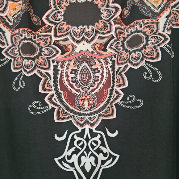 Paisley Cold Shoulder Top  1X - Picture 2 of 9